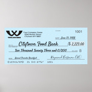 Poster Verificação gigante comemorativa do falso do bô