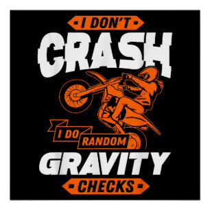 Pôster Verificações Aleatórias de Gravidade - Motocross e