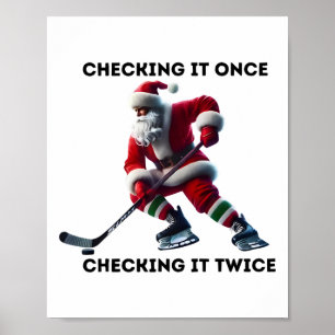 Poster Verificando uma vez Verificando duas vezes Hockey