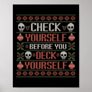 Poster Verifique Se Você Mesmo Antes De Se Decantar Xmas 