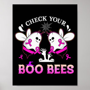 Poster Verifique Seu Boo Abelhas Funny Halloween Do Cânce