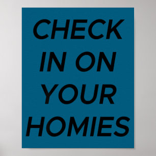 Poster Verifique seus amigos Citação engraçada (atrás)
