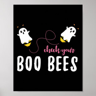 Poster Verifique Suas Abelhas Boo Outubro Cancer Awarenes
