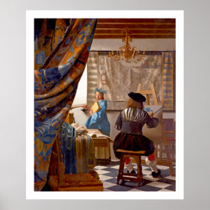 Pôster Vermeer - a arte da pintura - arte do vintage