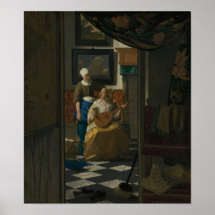 Poster Vermeer - A Carta do Amor 1670