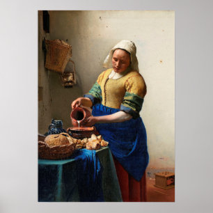 Poster Vermeer - A Milkmaid