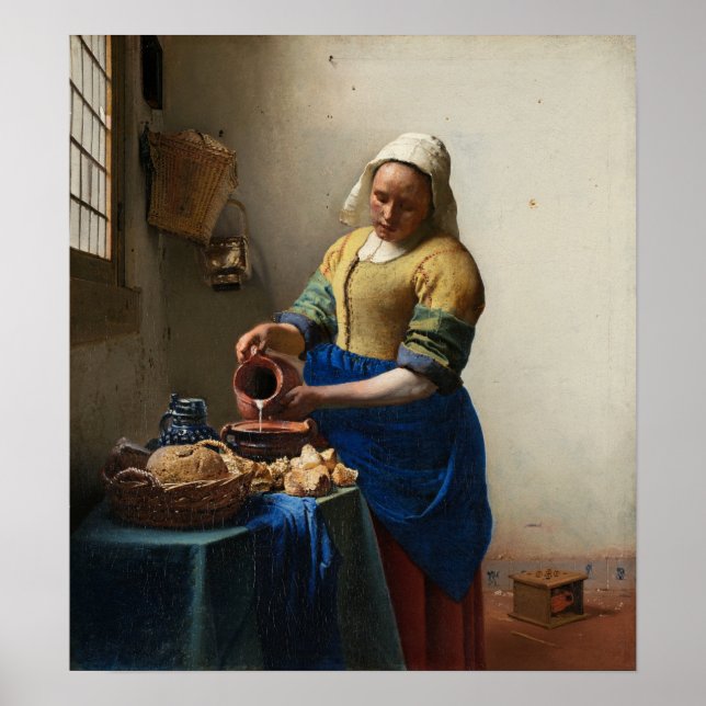Poster Vermeer - A Milkmaid 1661 (Frente)