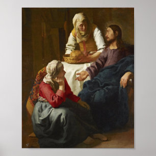 Poster Vermeer - Cristo Na Casa De Martha E Mary
