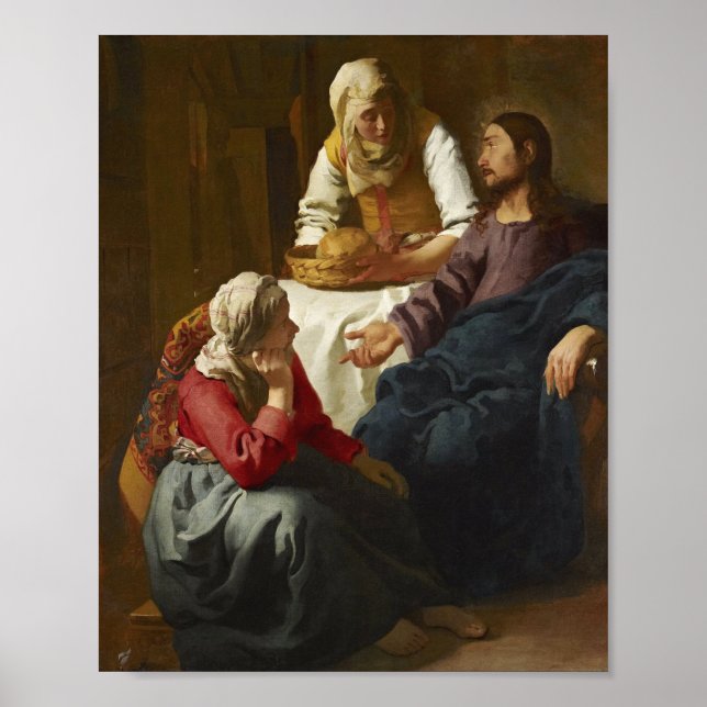 Poster Vermeer - Cristo Na Casa De Martha E Mary (Frente)