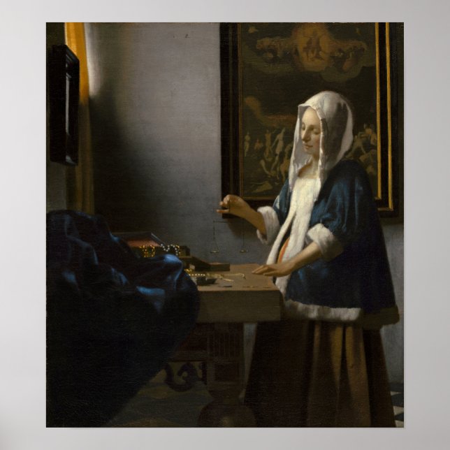 Poster Vermeer - Mulher Detentora Um Saldo 1665 (Frente)