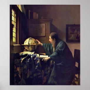 Poster Vermeer - O Astrônomo 1668 (HQ)