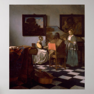 Poster Vermeer - O concerto 1666