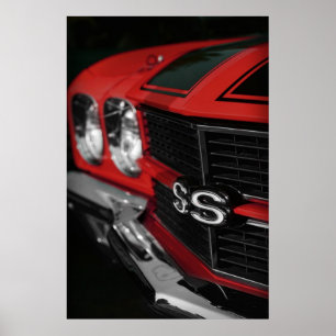 Poster Vermelho 1970 de Chevelle SS396