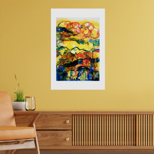 Poster Vermelho, azul, amarelo.