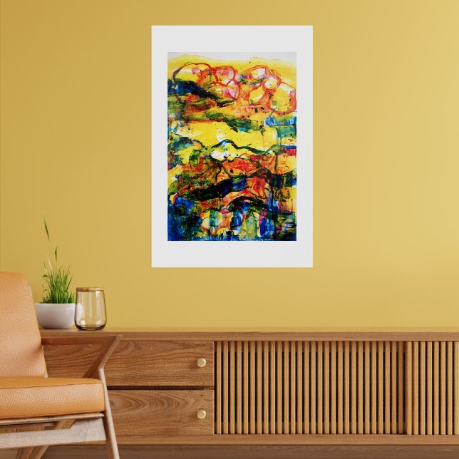 Poster Vermelho, azul, amarelo. (Sala de Estar 2)
