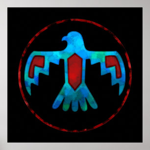 Poster vermelho & azul de Thunderbird