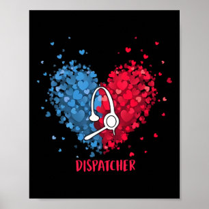 Poster Vermelho Branco Azul Patriótico 911 Despachante Co