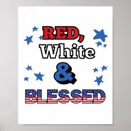 Poster Vermelho, Branco e Abençoado