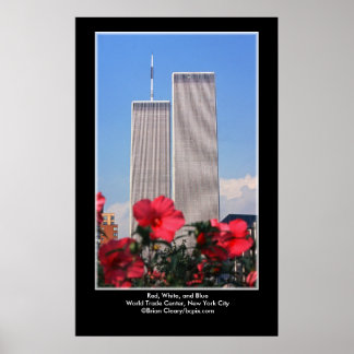 Poster Vermelho, Branco e Azul...