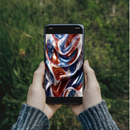 Poster Vermelho, branco e azul