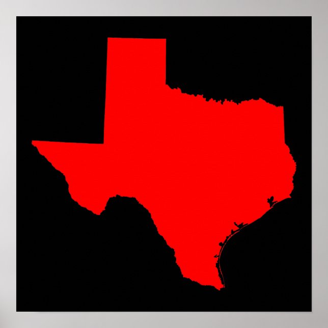 Poster Vermelho Brilhante e Texas Negro (Frente)