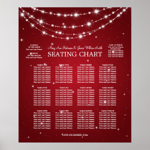 Poster Vermelho Chain Sparkling da carta do assento do