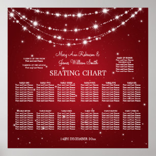 Pôster Vermelho Chain Sparkling da carta elegante do