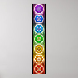 Poster Vermelho Chakra,laranja,amarelo,verde,turquesa,ind
