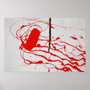 poster vermelho da pintura