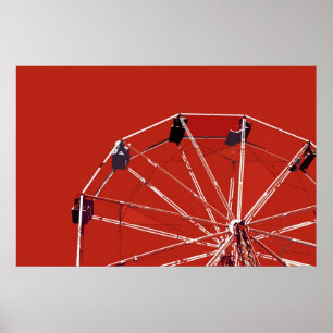 Poster vermelho da roda de Ferris