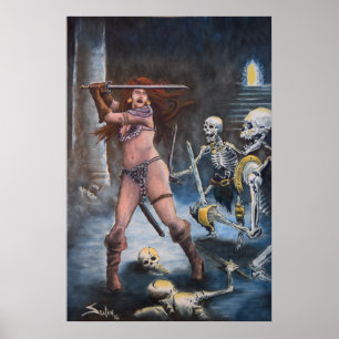 Poster vermelho de Sonja