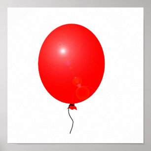 poster vermelho do balão