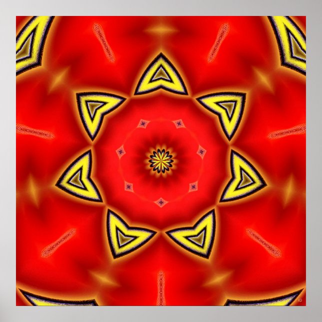 Poster vermelho do Daffodil (Frente)