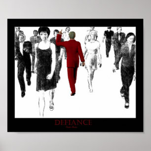Poster Vermelho do desafio