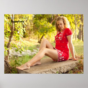Poster vermelho do vestido de Corrina Rachel