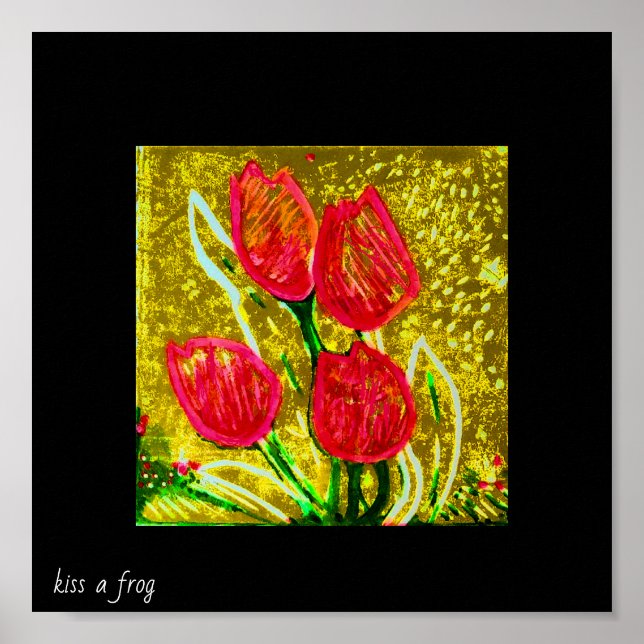 Poster Vermelho e Dourado (Frente)