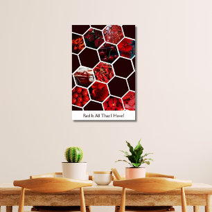 Poster Vermelho É Tudo O Que Tenho! Colagem de Fotografia