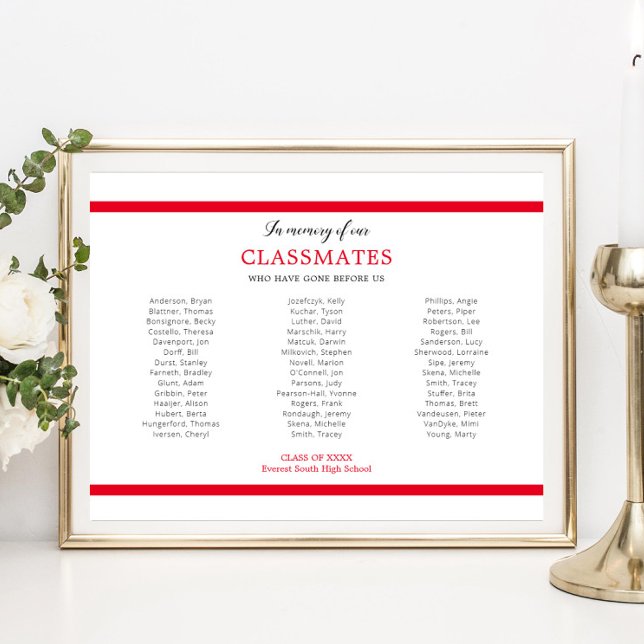 Poster Vermelho Em Memória De Nossa Reunião De Colaboraçã (Criador carregado)