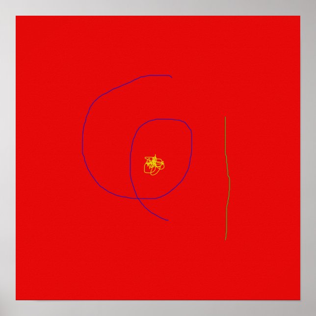 Poster Vermelho minimalista (Frente)