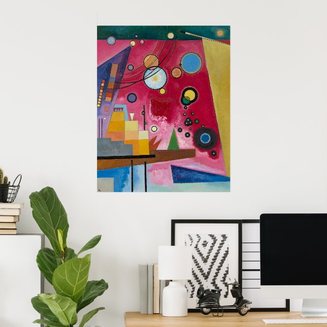 Poster Vermelho Pesado | Kandinsky | (Escritório em casa)