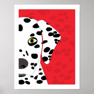 Poster Vermelho, preto & branco abstratos da arte   do