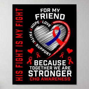 Poster Vermelho Sua Luta É Minha Luta Amiga Chd Conhecer 