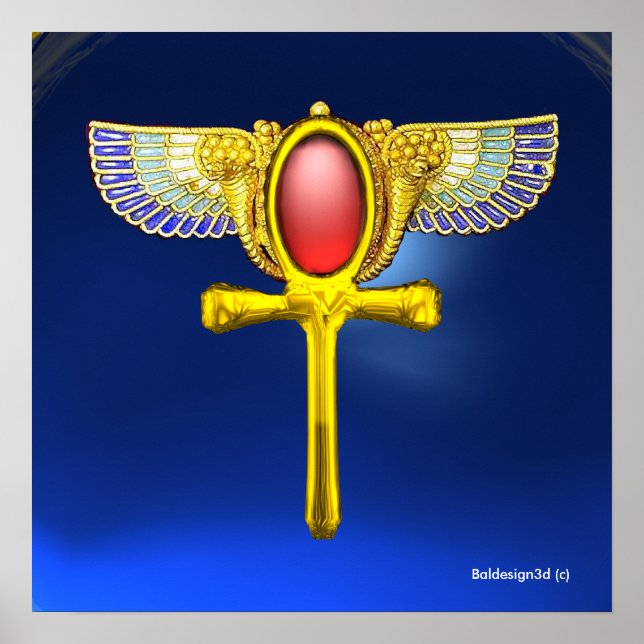 POSTER VERMELHO TALISMAN/EGÍPCIA ANKH WINGEN,CORNUCOPIA A (Frente)