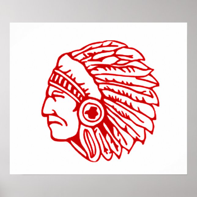 Poster Vermelho Vermelho Indiano (Frente)