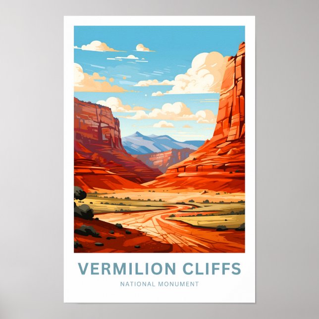 Poster Vermilion Cliffs National Monuument Viagem Impress (Frente)