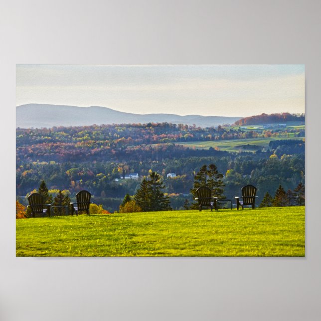 Poster Vermont Autumn Evening View (Frente)