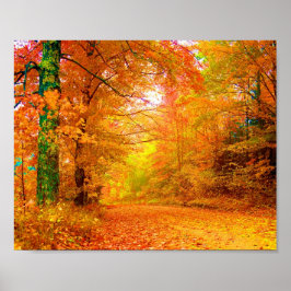 Pôster Vermont Autumn Landscape Art