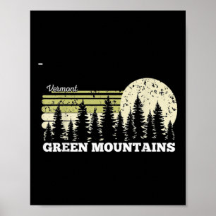 Poster Vermont Caminhada Montanhas Verdes Árvores Naturez