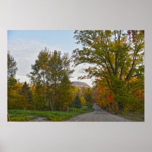 Poster Vermont Country Lane no outono