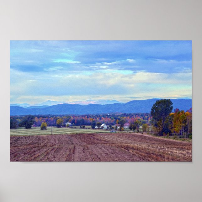 Poster Vermont Countryside no outono (Frente)